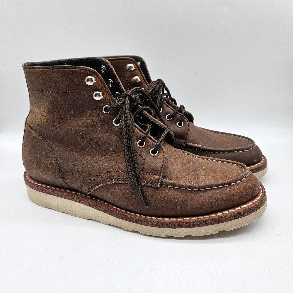 Thursday Boot Company Diplomat Moc Toe Boots Brown Arizona Adobe Leather Men's 8
